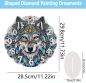 Preview: Diamond Painting Leuchtende Uhr Wolf